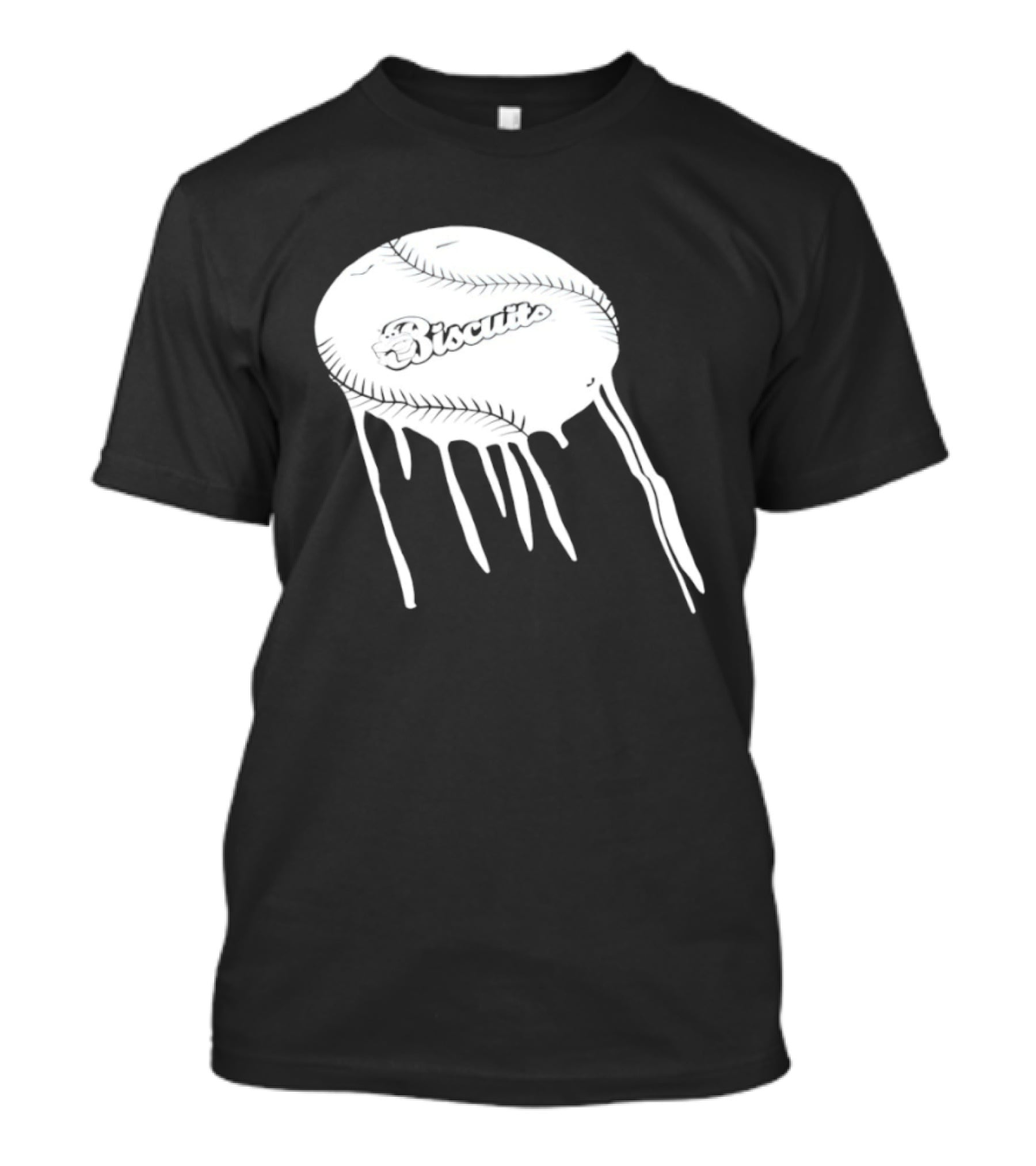 Montgomery Biscuits Baseball Dripping Melted Effect T-Shirt