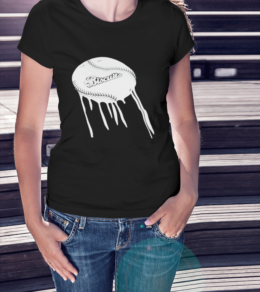 Montgomery Biscuits Baseball Dripping Melted Effect T-Shirt