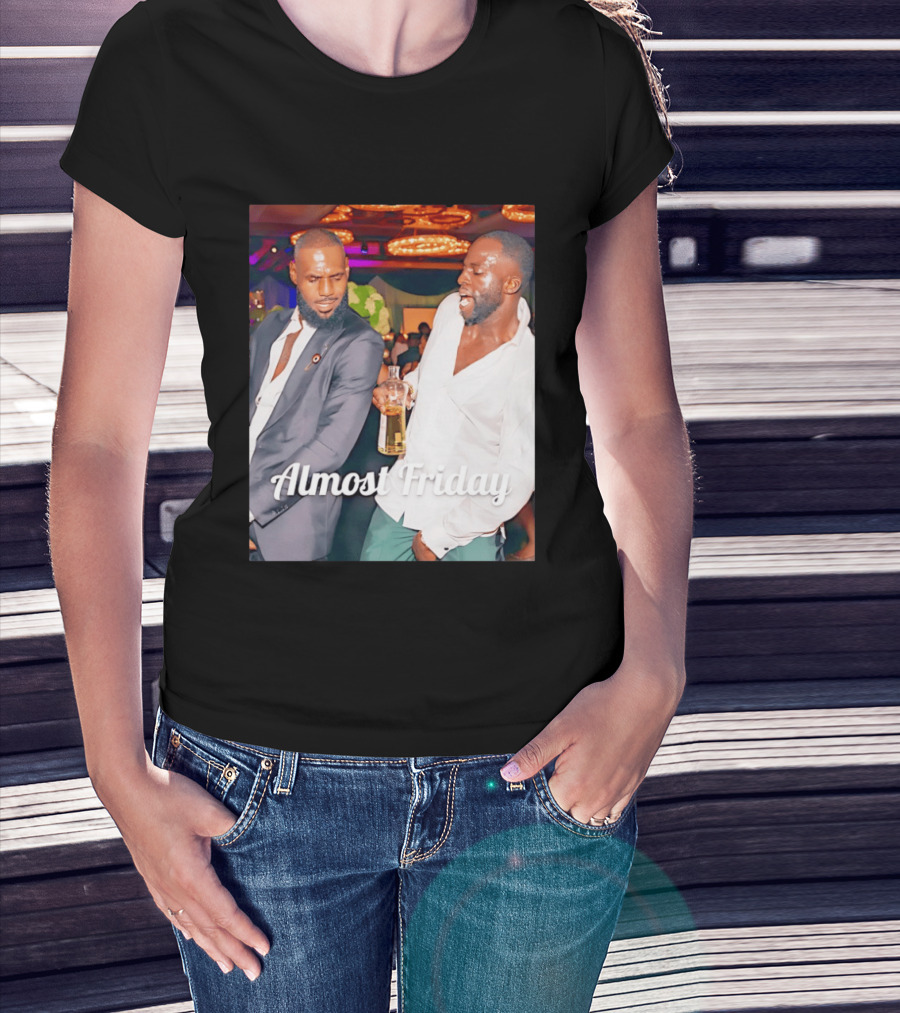 LeBron James Draymond Green Almost Friday Club Scene T-Shirt