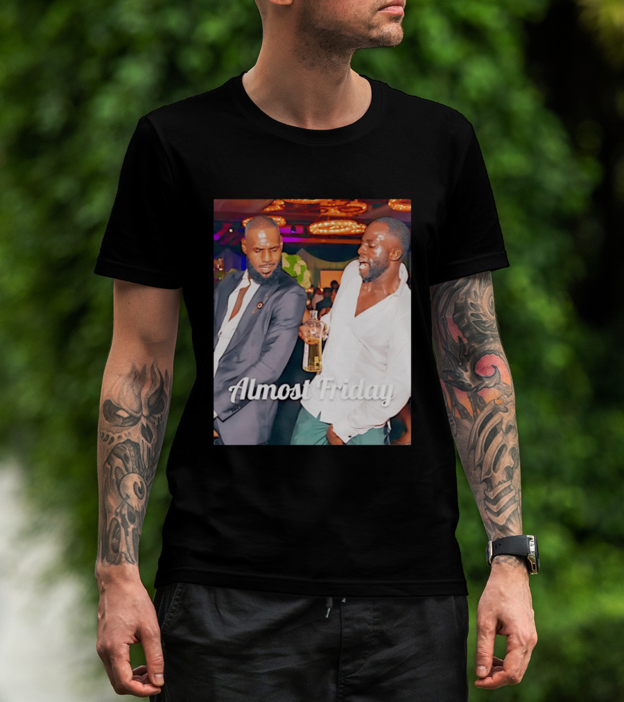LeBron James Draymond Green Almost Friday Club Scene T-Shirt