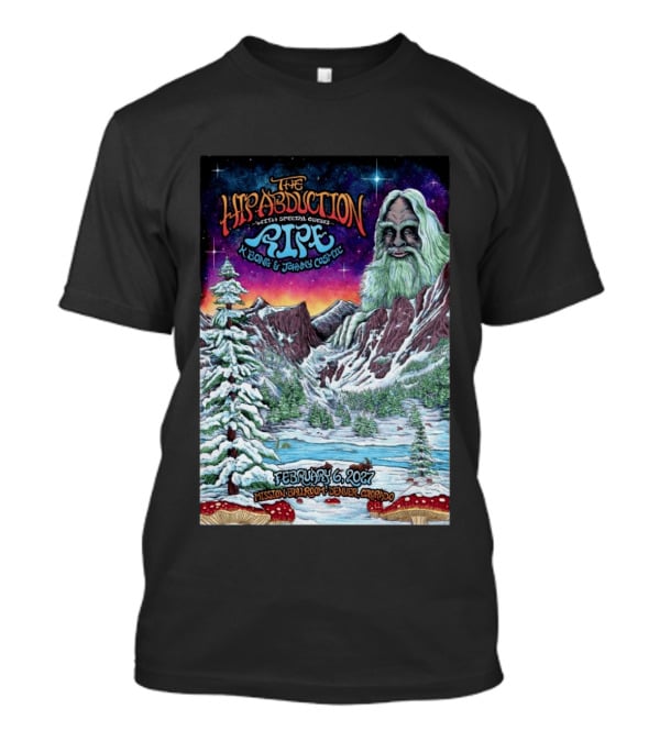 The Hipabduction February 6 2027 Mission Ballroom Denver CO Pipe K Bong Johnny Cosmic T-Shirt