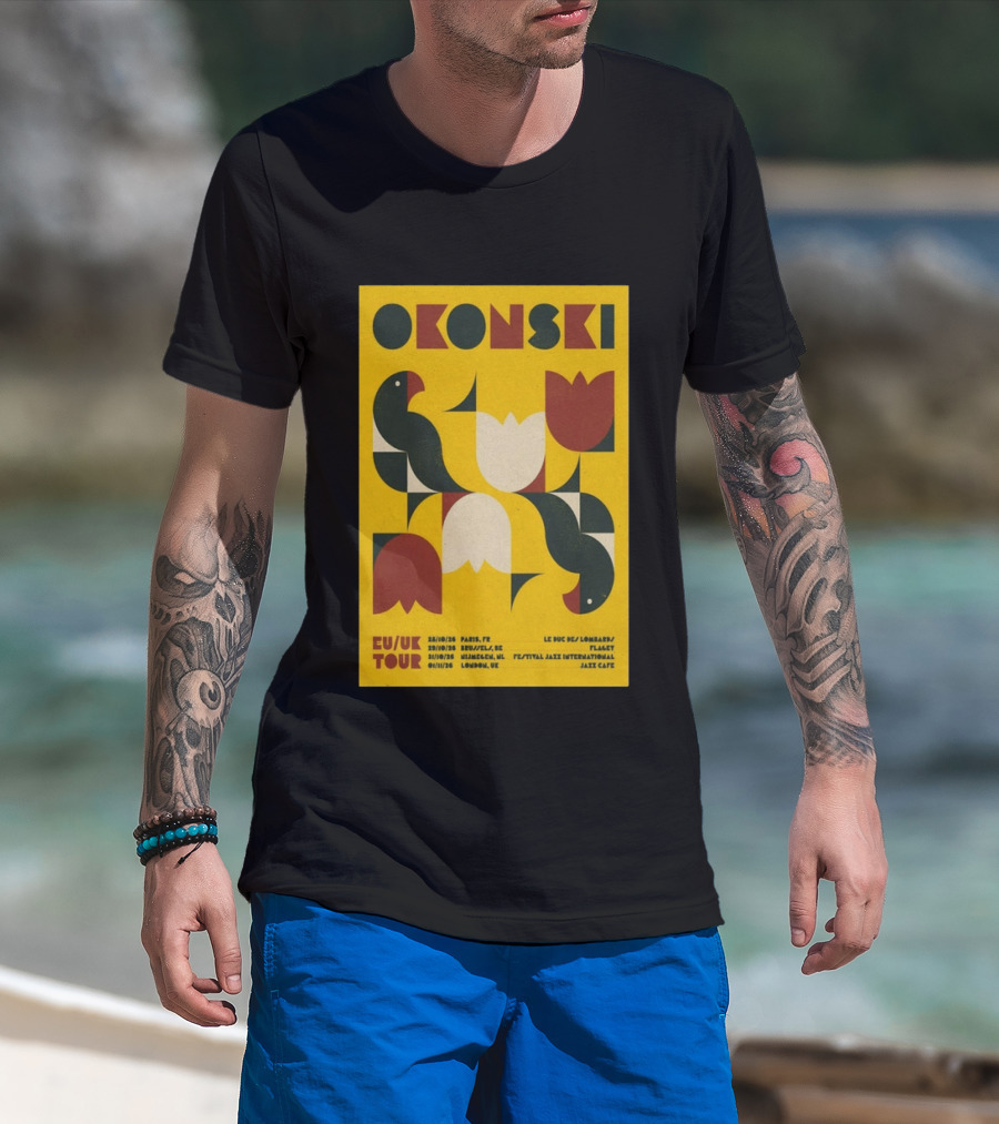 Okonski EU UK Tour 2026 Paris Brussels Nijmegen London Jazz Shows T-Shirt