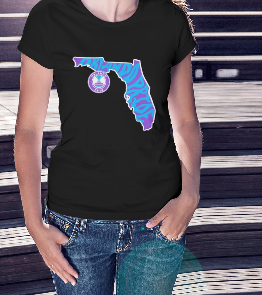 Orlando Pride Groovy State Of Florida Map Team T-Shirt