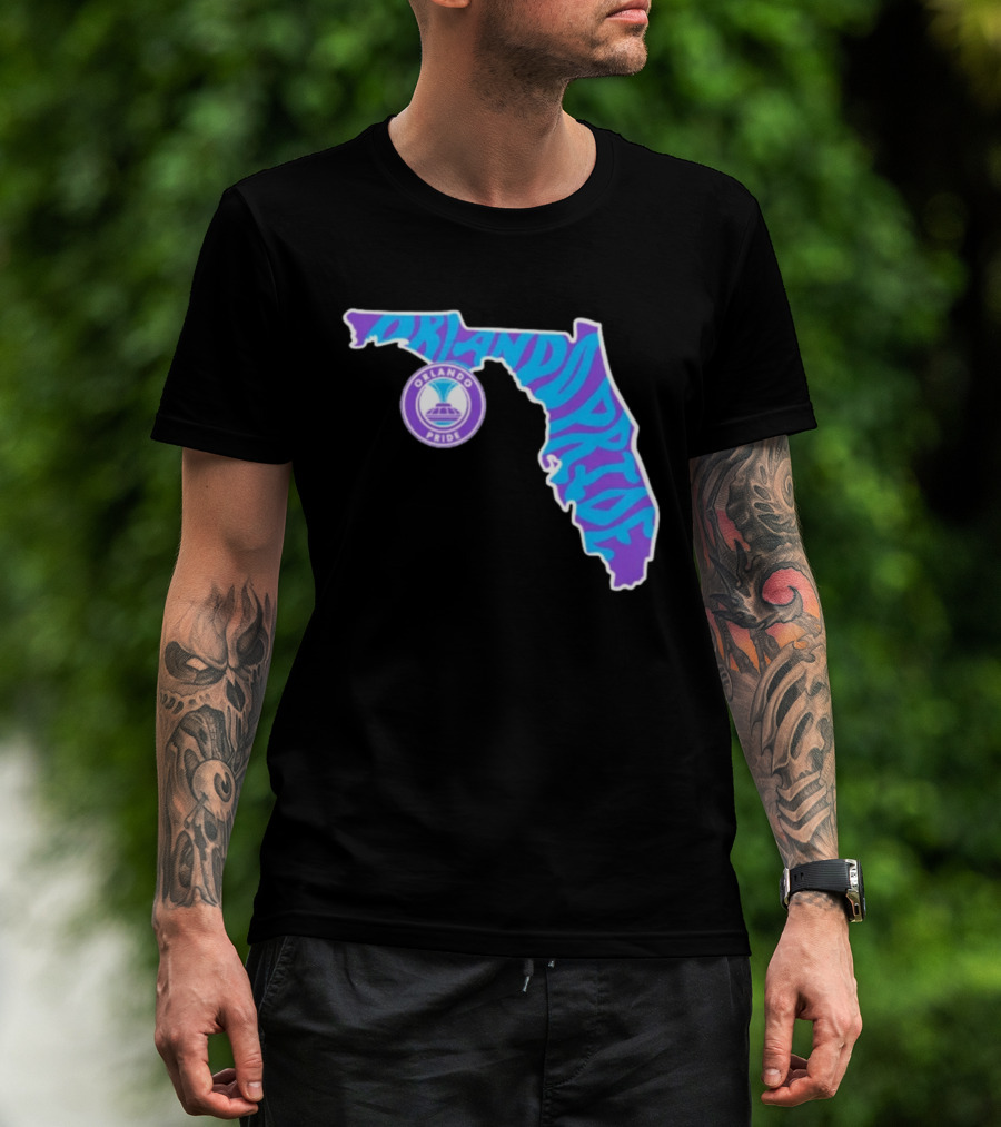 Orlando Pride Groovy State Of Florida Map Team T-Shirt