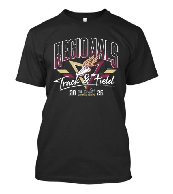 Track & Field Regionals MHSAA Championships 2026 Winged Shoe T-Shirt