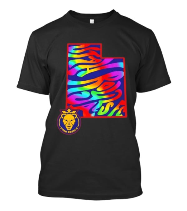 Utah Royals FC Pride Groovy Rainbow State T-Shirt