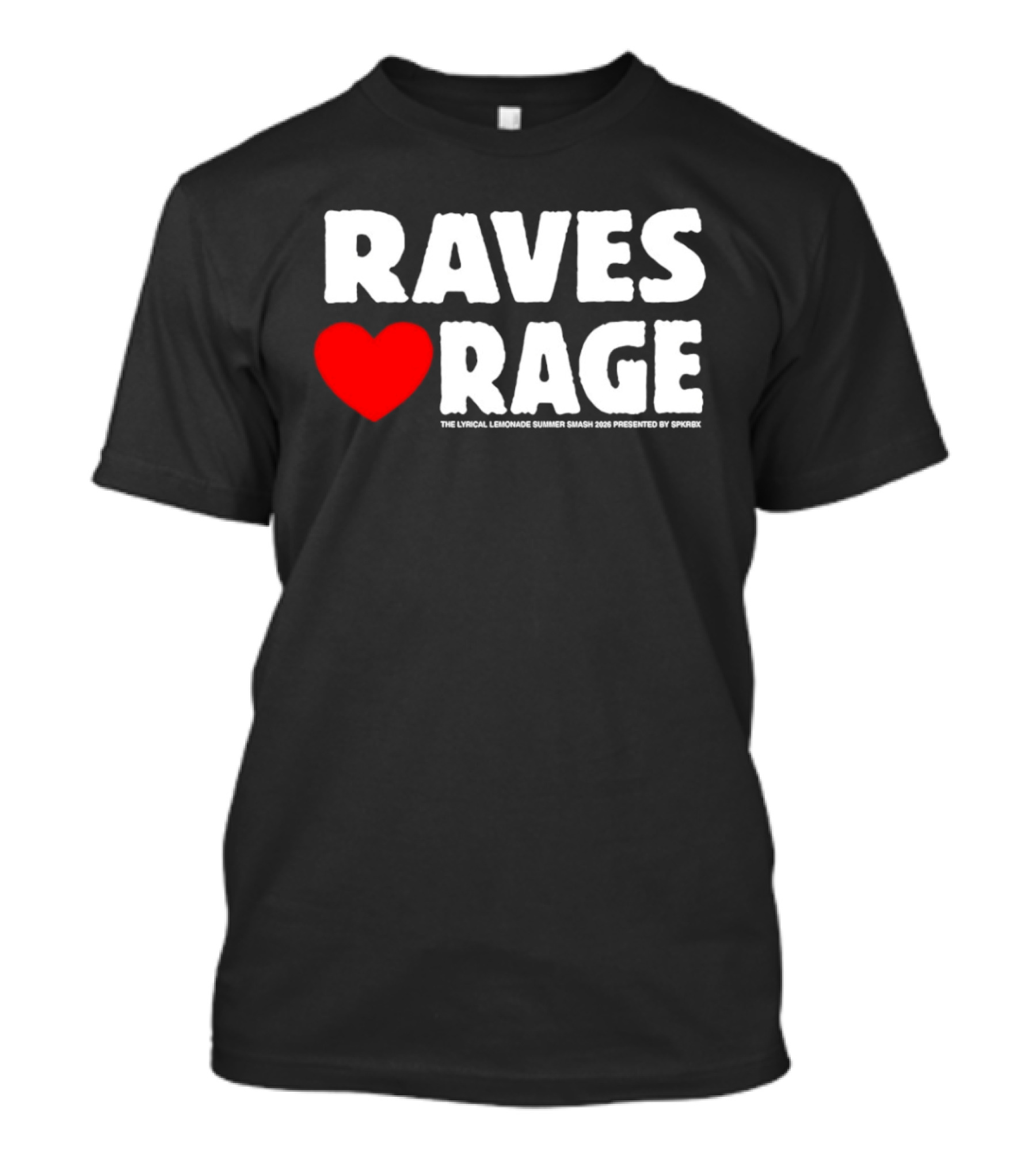 Raves Love Rage Summer Smash 2026 Festival Black Trucker T-Shirt