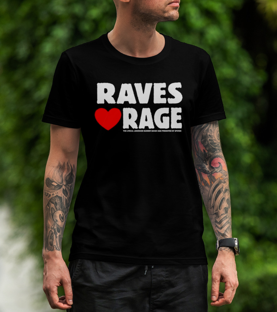 Raves Love Rage Summer Smash 2026 Festival Black Trucker T-Shirt