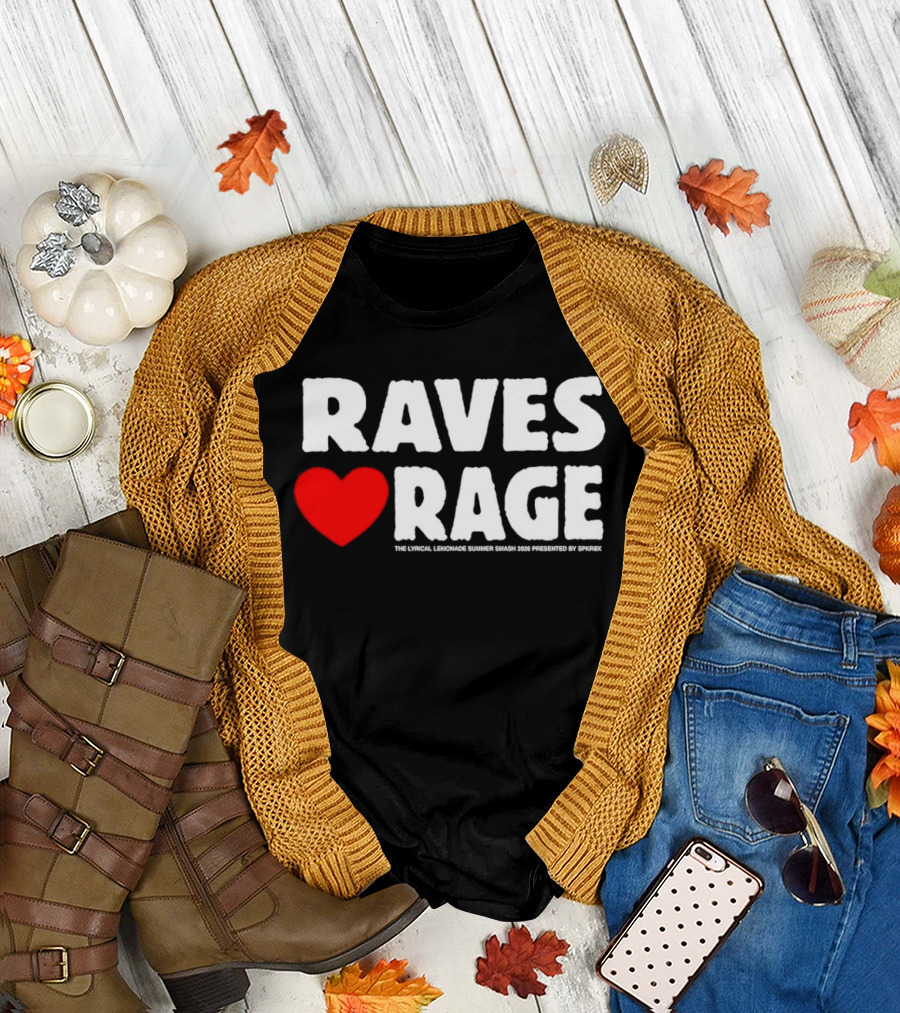 Raves Love Rage Summer Smash 2026 Festival Black Trucker T-Shirt