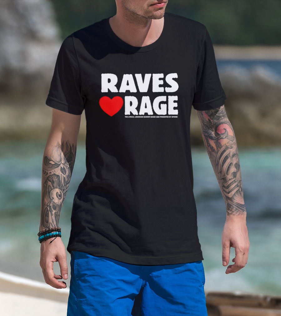 Raves Love Rage Summer Smash 2026 Festival Black Trucker T-Shirt