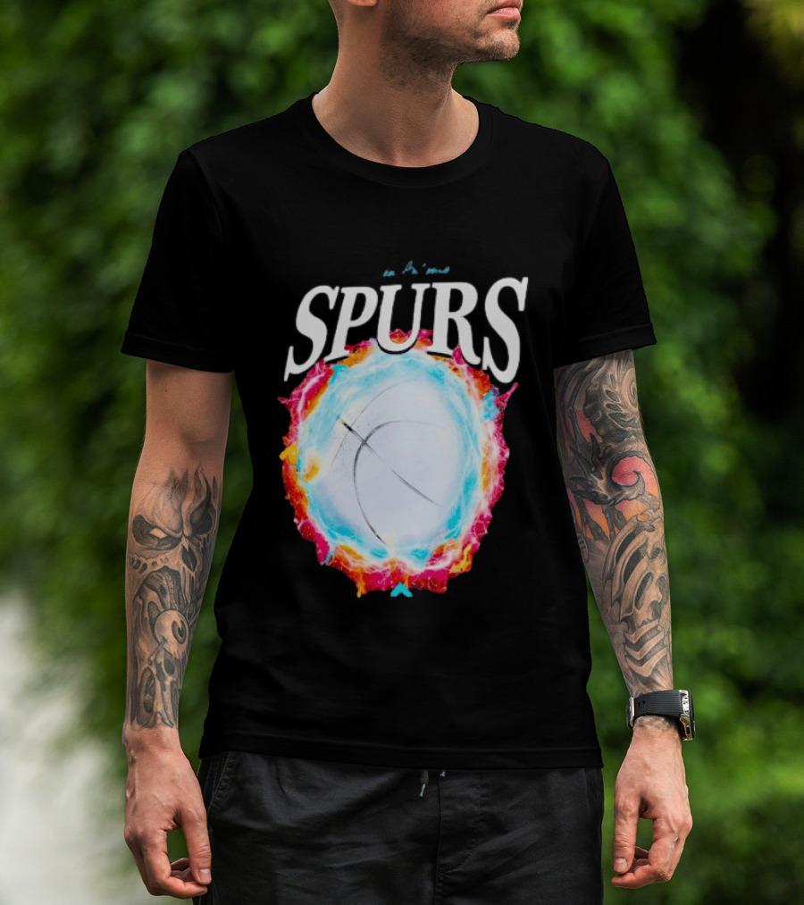 San Antonio Spurs Basketball Cosmic Energy Burst 2026 T-Shirt