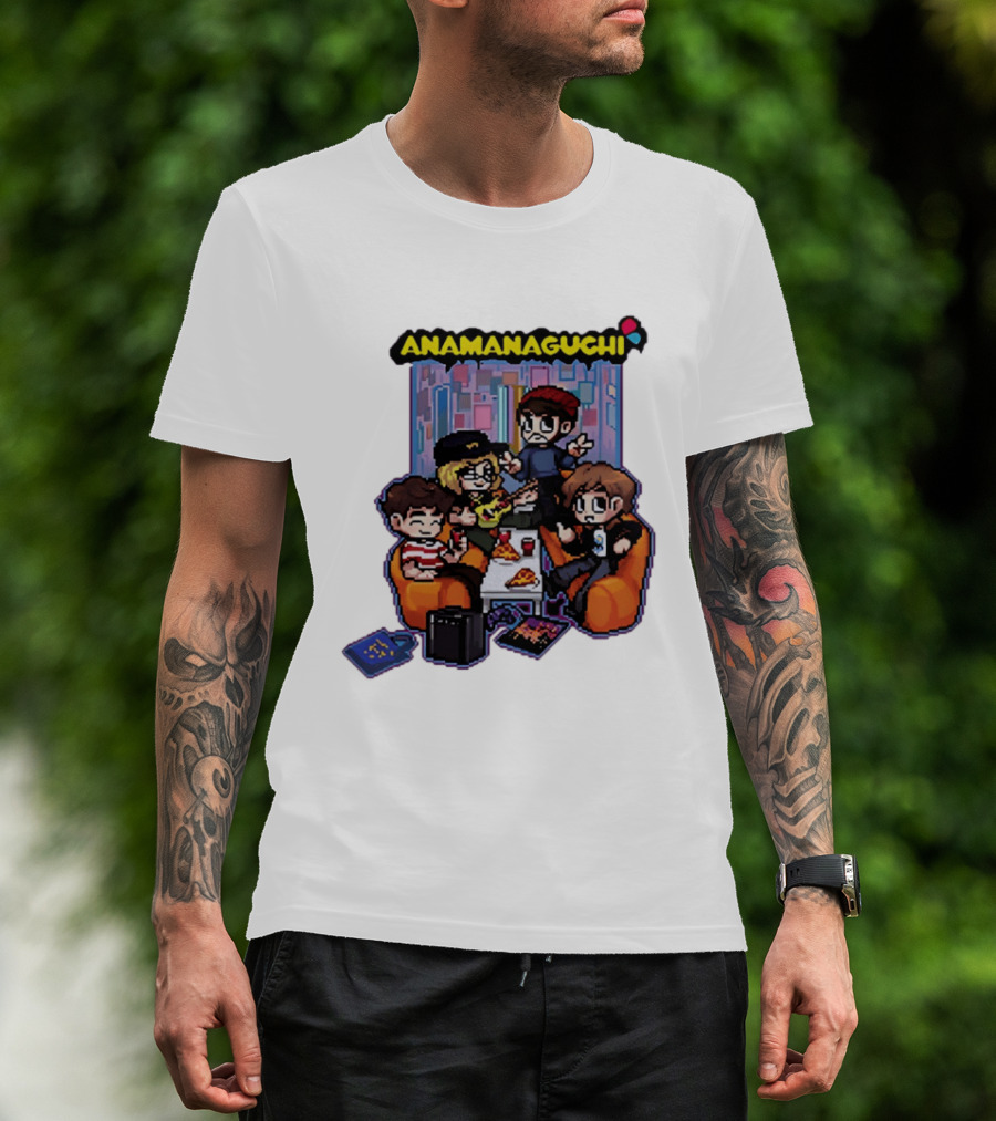 Anamanaguchi Scott Pilgrim Vs The World The Game Retro Pixel Art Scene T-Shirt