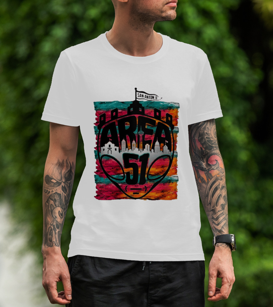 Area 51 San Antonio Spurs NBA Fiesta Skyline 2026 Victor Wembanyama T-Shirt
