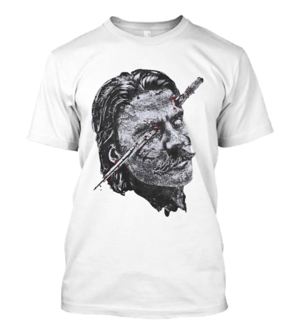 Chud The Builder Black And White Drawing With Eye Injury Dalton Eatherly T-Shirt