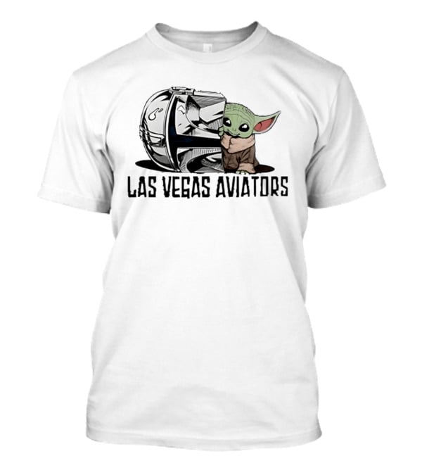 Las Vegas Aviators Star Wars Night 2026 Baby Yoda Pilot Helmet T-Shirt