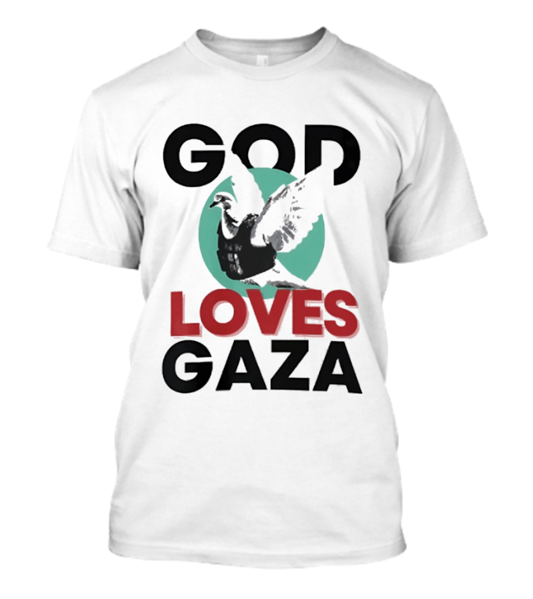 GOD LOVES GAZA Bird T-Shirt