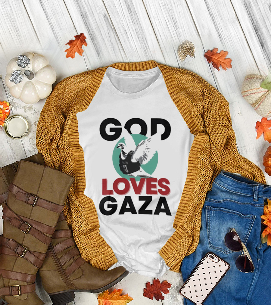 GOD LOVES GAZA Bird T-Shirt