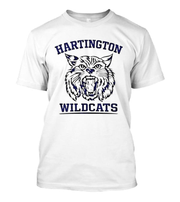 Hartington Wildcats Fierce Wildcat Face Team Spirit T-Shirt