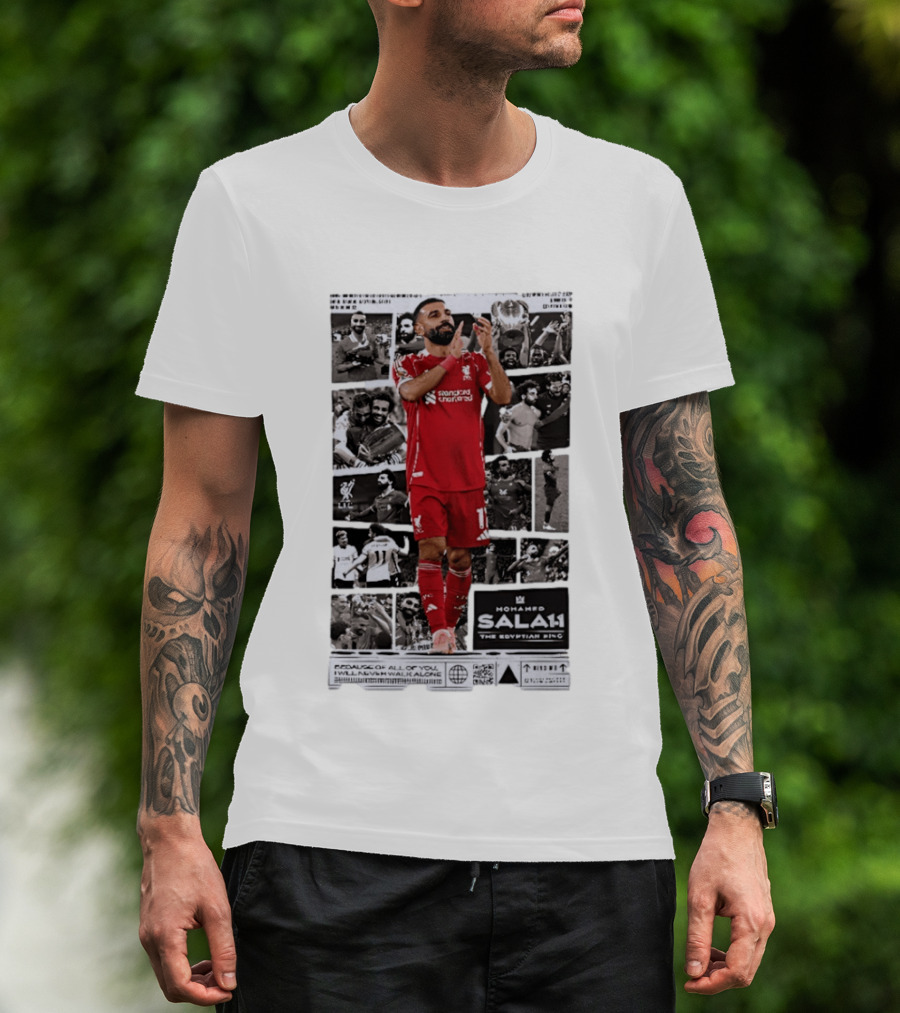 Mohamed Salah Liverpool FC The Egyptian King Magazine Collage T-Shirt