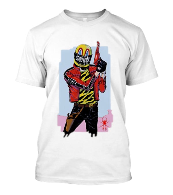 My Chemical Romance Good Luck Killjoys Comic Helmet And Gun Red Spider T-Shirt