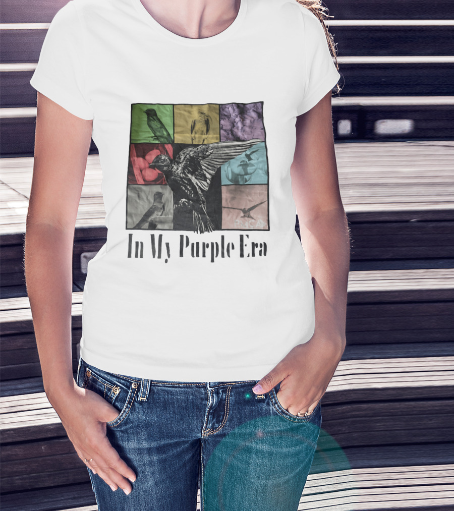 In My Purple Era Swallow Collage T-Shirt