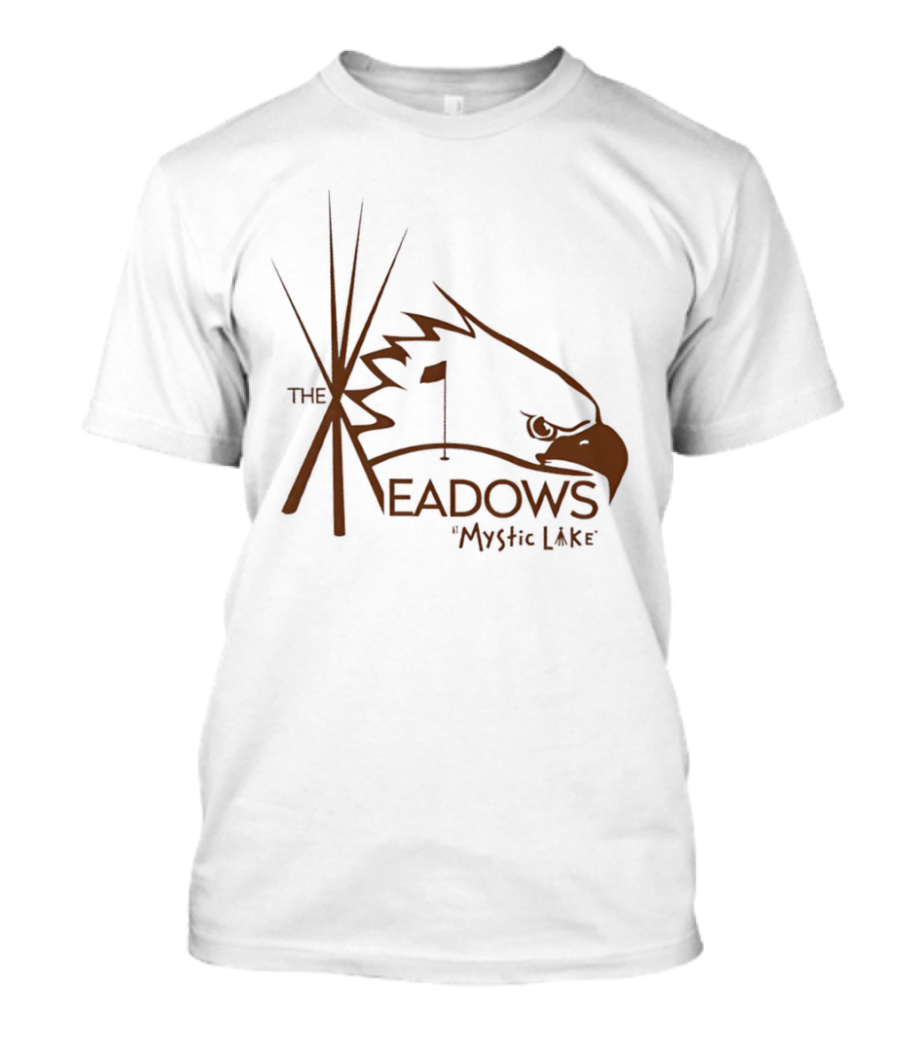 The Meadows Mystic Lake Golf With Eagle And Flag T-Shirt