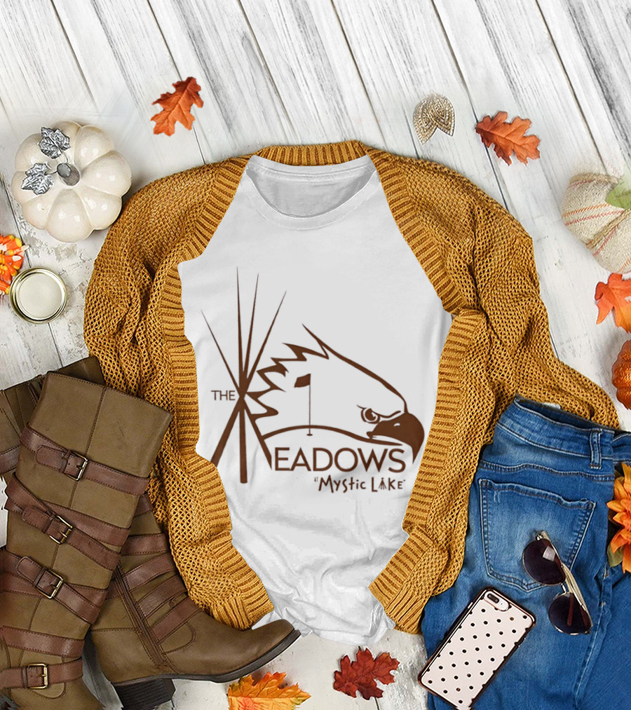 The Meadows Mystic Lake Golf with Eagle and Flag T-Shirt