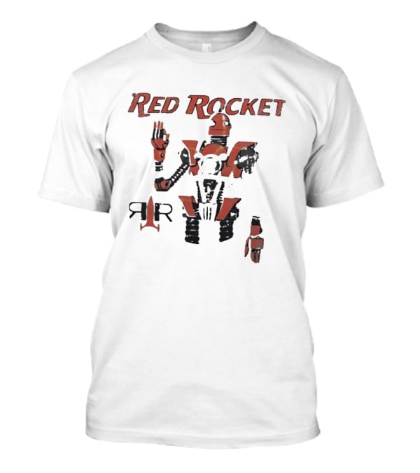 Red Rocket Robot Iconic Fragmented Design R R T-Shirt