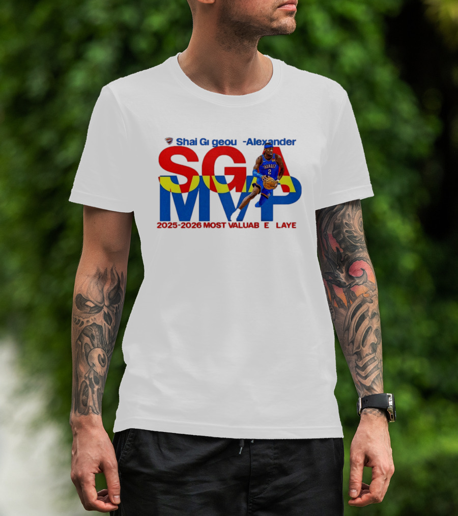 Shai Gilgeous Alexander SGA MVP 2025 2026 Most Valuable Player Oklahoma City Thunder T-Shirt