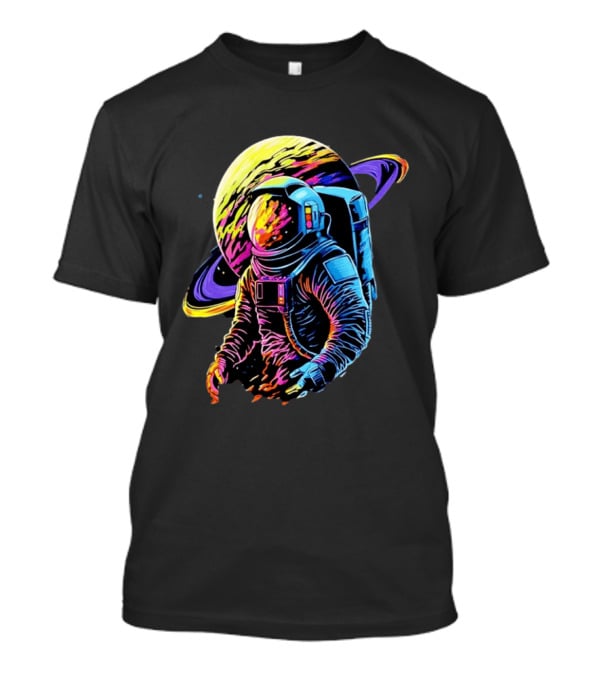 Astronaut Neon Into The Am Saturn Space Adventure T-Shirt