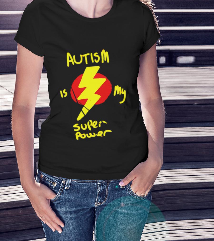 Autism Is My Super Power Lightning Bolt T-Shirt