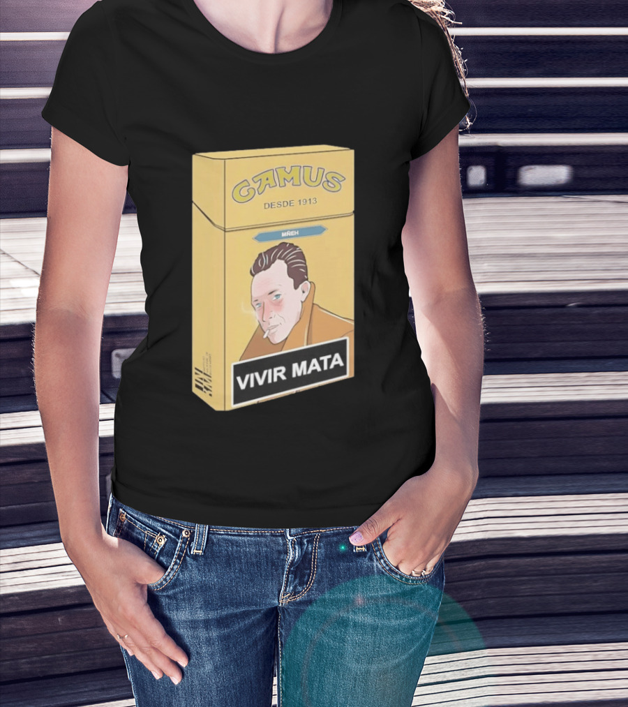Camus Desde 1913 Vivir Mata Cigarette Box T-Shirt