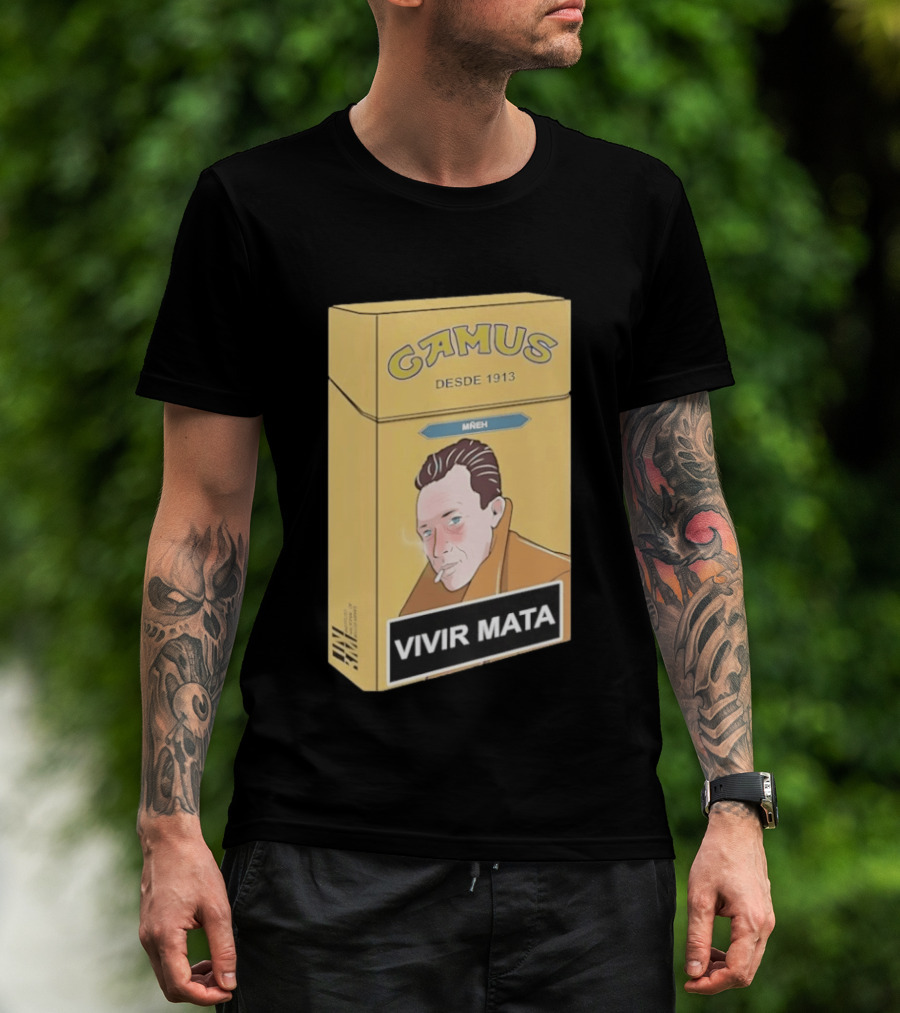 Camus Desde 1913 Vivir Mata Cigarette Box T-Shirt