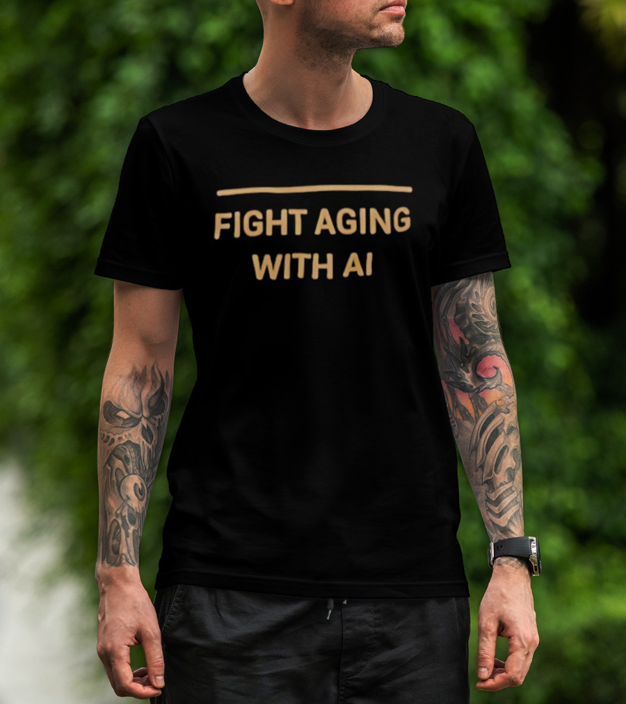 Fight Aging With AI Strategies T-Shirt