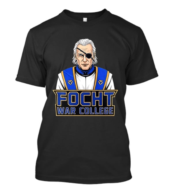 Focht War College Eyepatch Commander Blue And Gold Uniform T-Shirt
