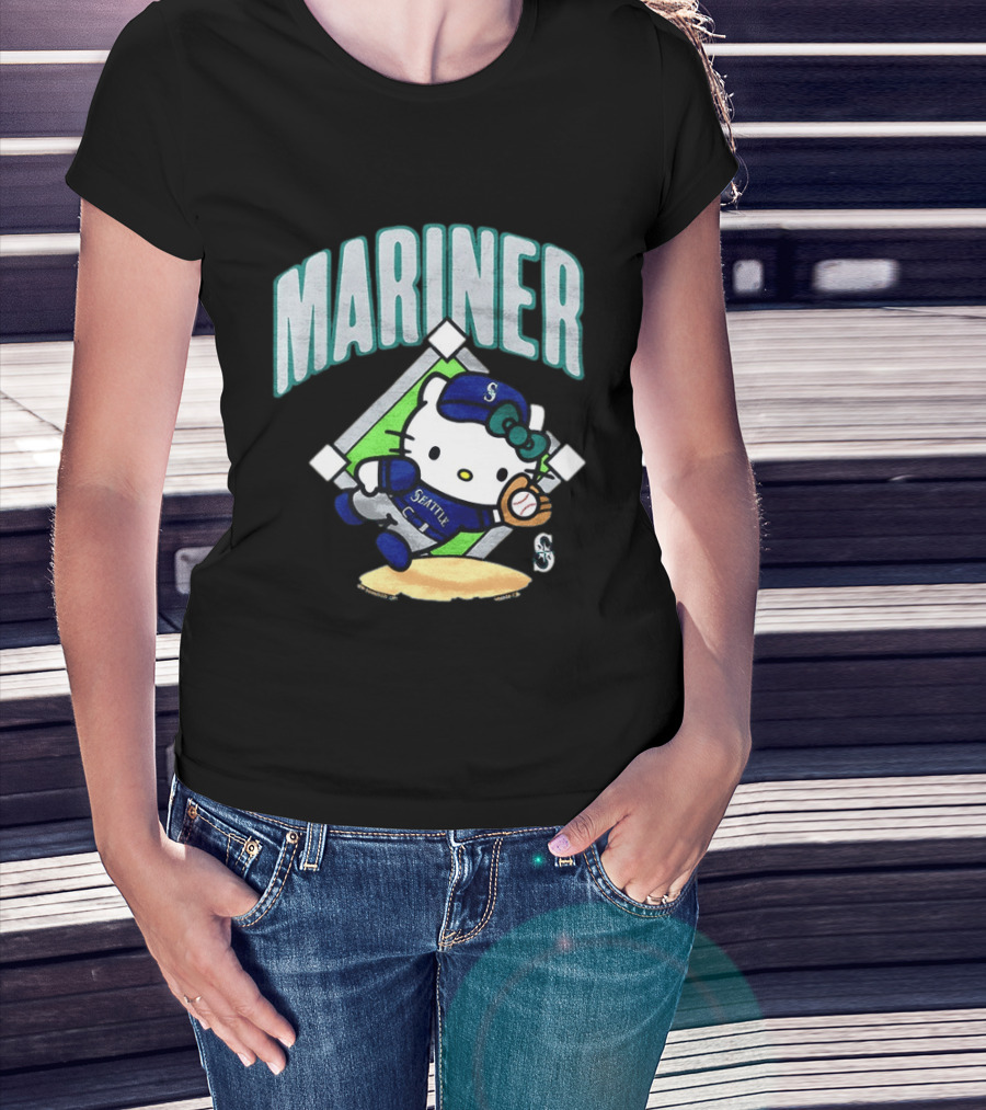 Hello Kitty Seattle Mariners Baseball 2026 MLB Mariner T-Shirt