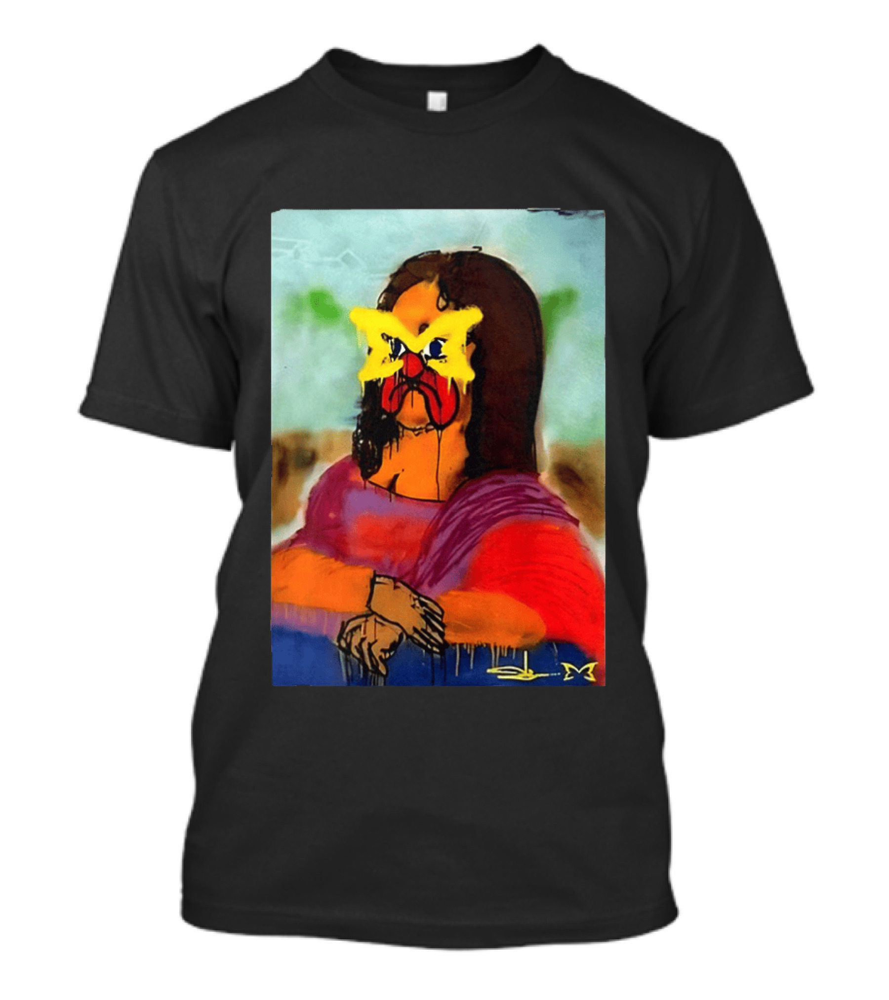 Mertra Slawn Mona Lisa Graffiti Remix T-Shirt