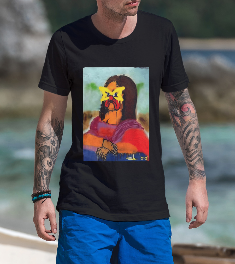Mertra Slawn Mona Lisa Graffiti Remix T-Shirt