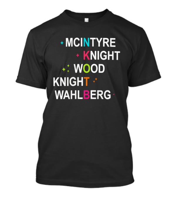 NKOTB McIntyre Knight Wood Wahlberg Colorful T-Shirt