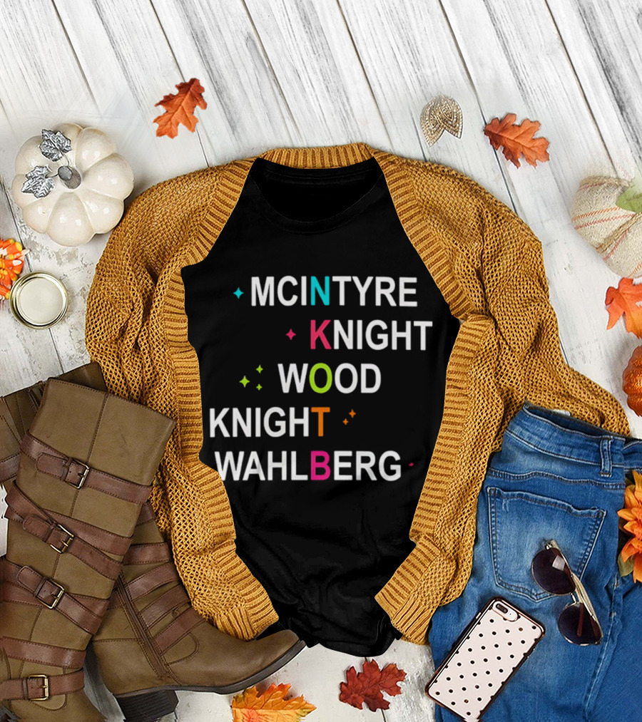 NKOTB McIntyre Knight Wood Wahlberg Colorful T-Shirt