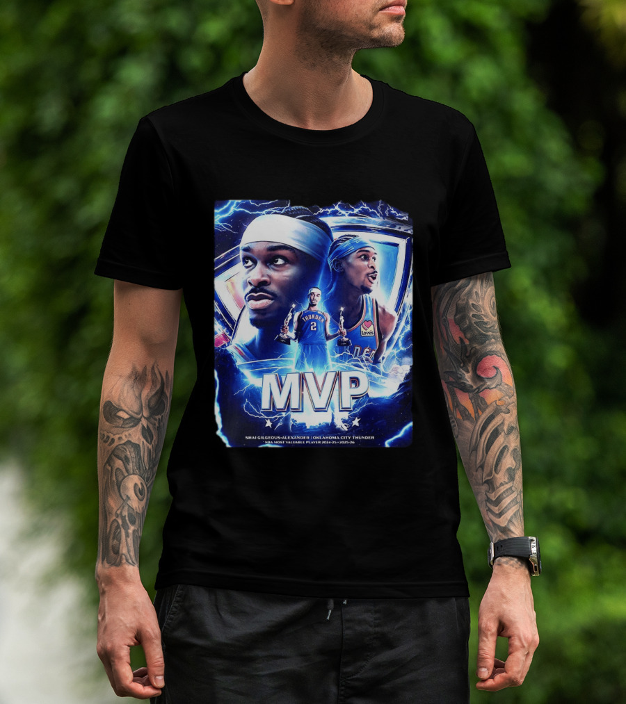 Shai Gilgeous Alexander Oklahoma City Thunder MVP NBA Most Valuable Player 2024 25 2025 26 T-Shirt