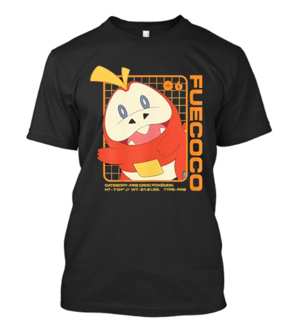 Fuecoco Fire Croc Pokémon Character Art Kanto Region T-Shirt