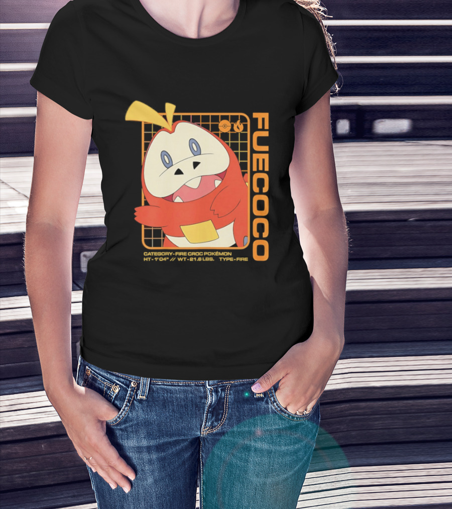 Fuecoco Fire Croc Pokémon Character Art Kanto Region T-Shirt