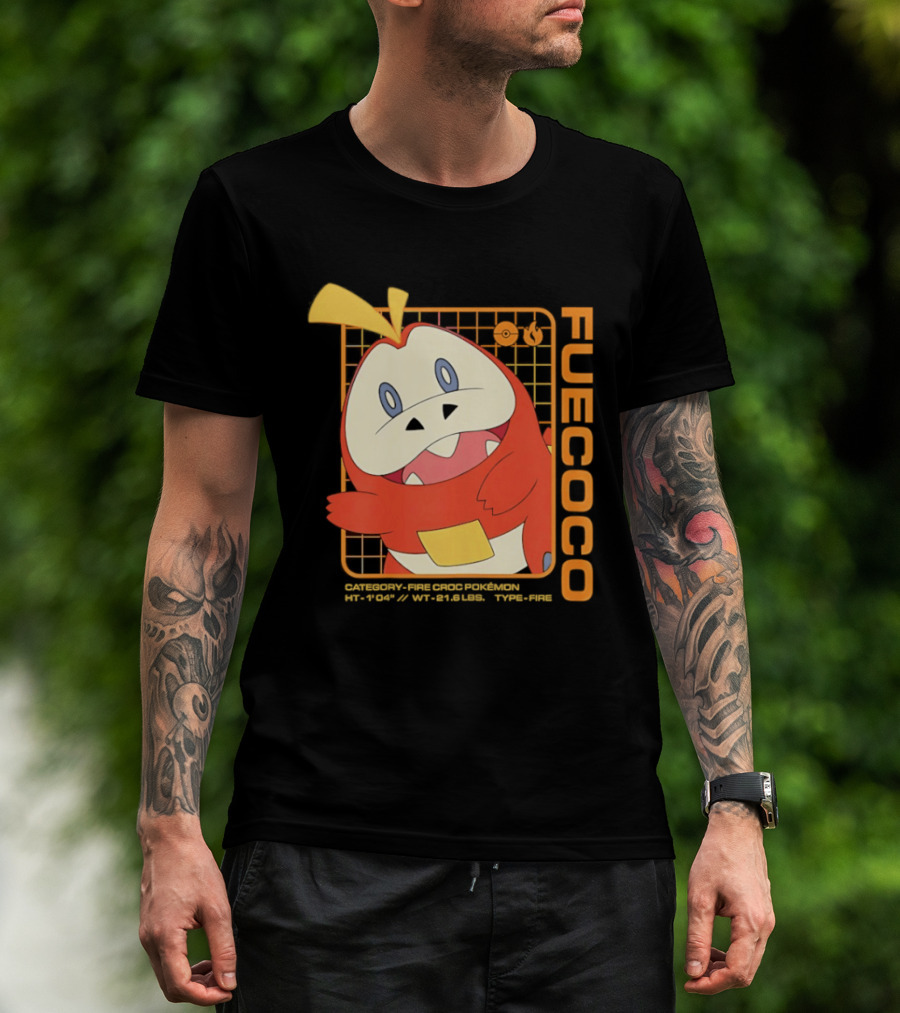 Fuecoco Fire Croc Pokémon Character Art Kanto Region T-Shirt