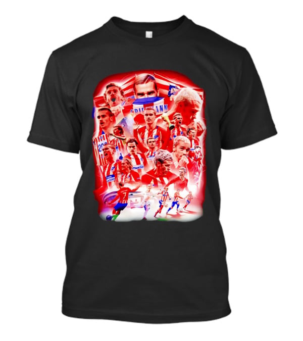 Atlético De Madrid Antoine Griezmann Fan Collage 2026 T-Shirt