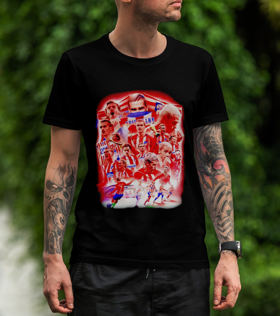 Atlético De Madrid Antoine Griezmann Fan Collage 2026 T-Shirt