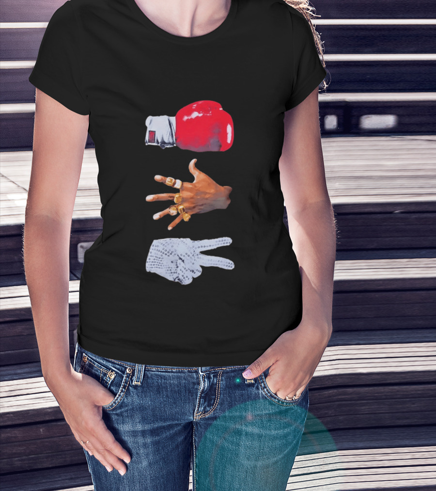 Michael Jordan MJ Jackson Michael Tyson Gloves T-Shirt