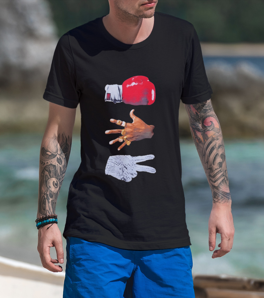 Michael Jordan MJ Jackson Michael Tyson Gloves T-Shirt