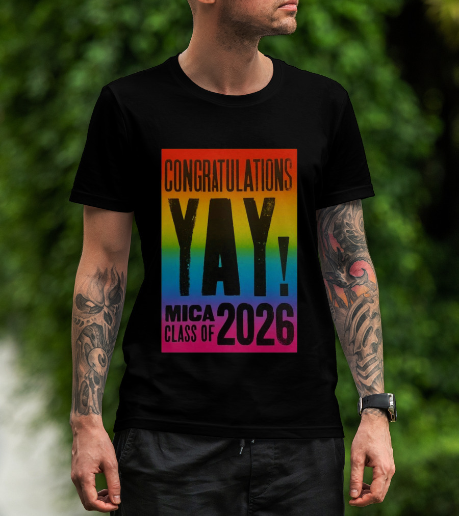 Congratulations Yay Mica Class Of 2026 Rainbow T-Shirt