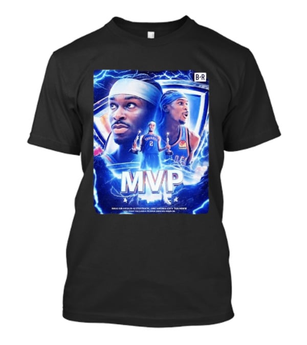 Shai Gilgeous Alexander MVP Thunder 2024 Electrifying Tribute B/R Edition T-Shirt